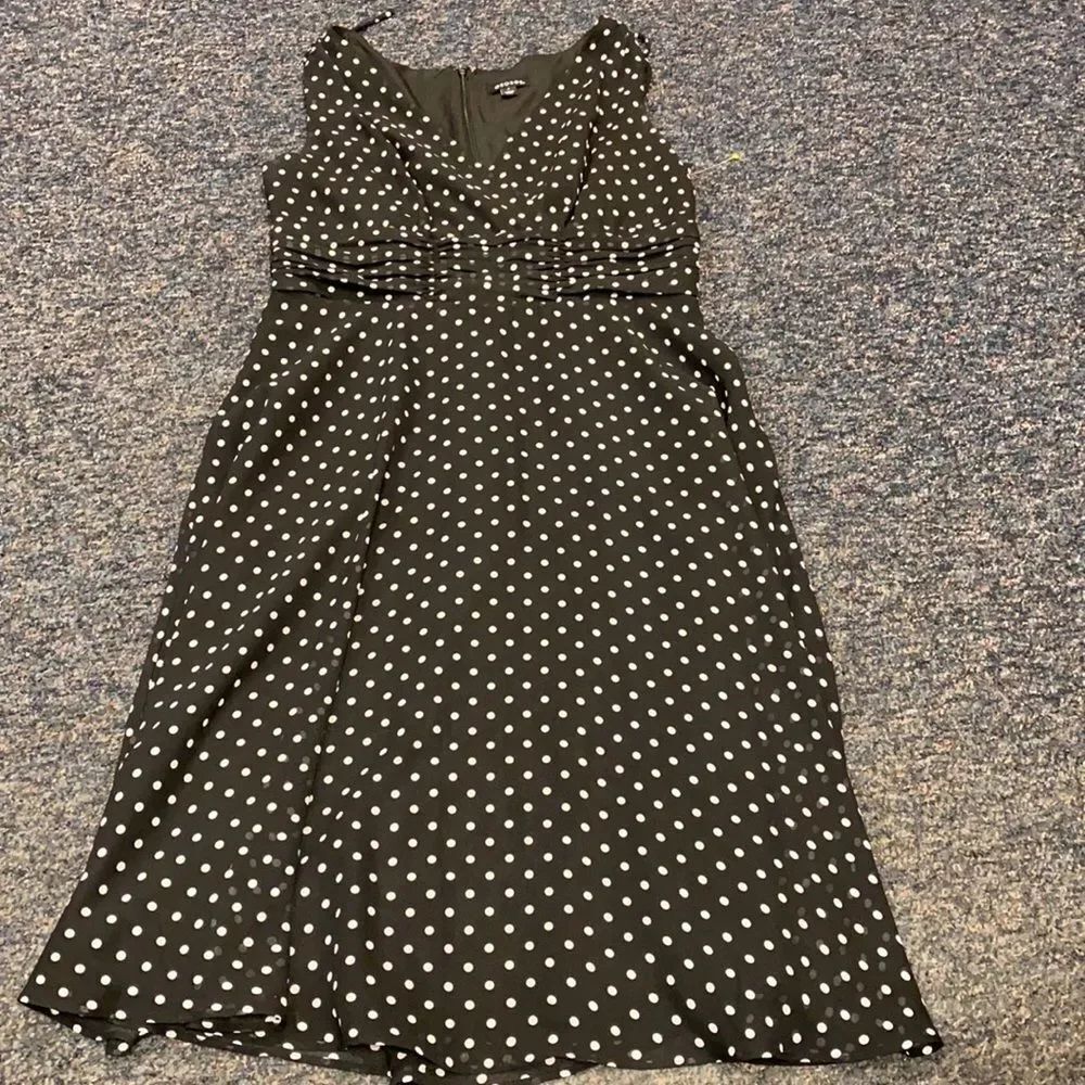 George Black Chiffon Polka Dot Dress sz. 8